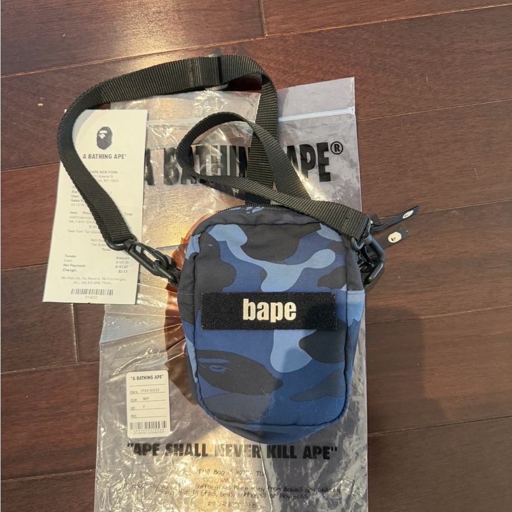 Bape Blue Camo Mini Shoulder Bag